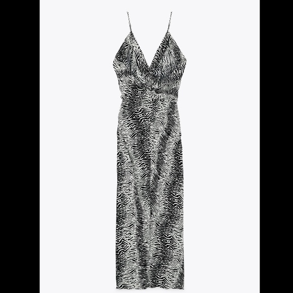 Zara Dresses Zara Printed Dress With Draping Poshmark